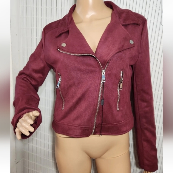 Vigoss Velvet Jacket for Women's Size Medium Burgundy color - Picture 1 of 10